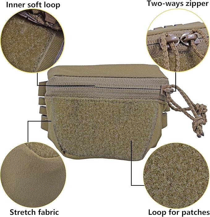 Tactical NVG Battery Pouch Helmet Mounted, Counter Weight Pouch GP Balance Retention for Fast MK1 PJ Airsoft Helmet