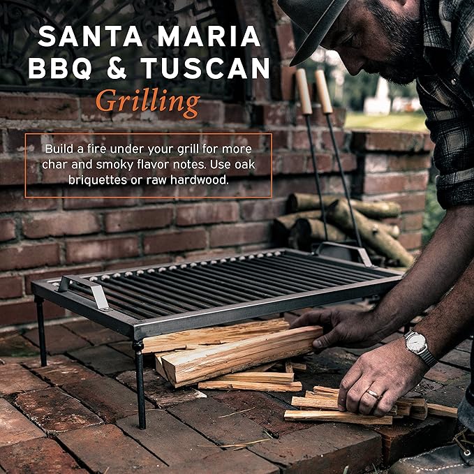 Argentine Grill - Argentinian Grills - Santa Maria Grill - Argentinian Parrilla Set with all Tools Included - BBQ Parrillas Asado