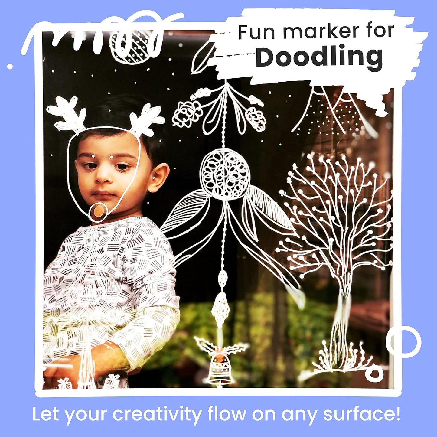 Chalkola White Chalk Markers - White Dry Erase Liquid Chalk Pens for Chalkboard, Blackboard, Window, Bistro, Car Glass, Board, Signs - 3mm Reversible Bullet & Chisel Point