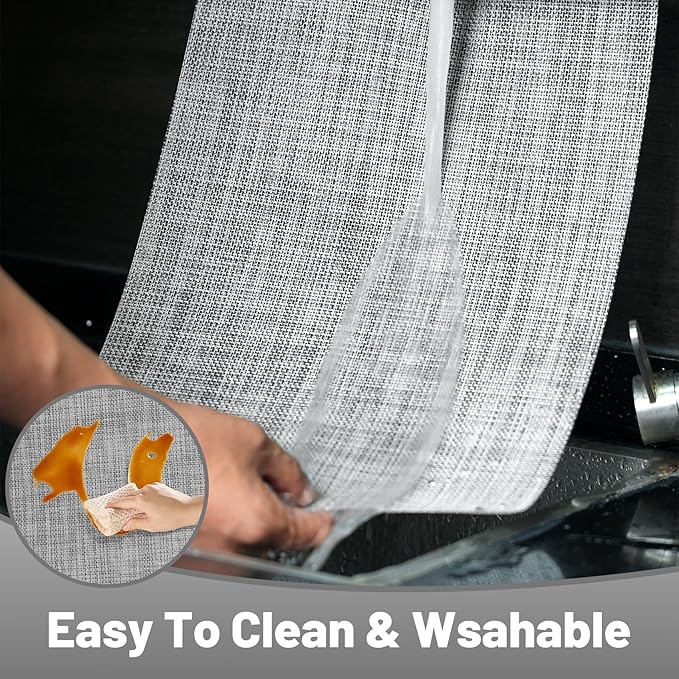 Placemats Set of 8，Non-Slip PVC Weave Table Mats Easy to Clean，Heat Resistant Place Mats for Kitchen Dining Table Decoration Indoor Outdoor，Gray
