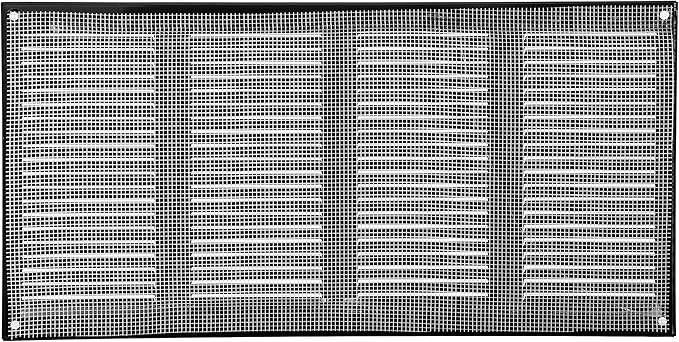 Vent Systems 16" x 8" Inch Black Metal Air Vent Cover - Louvered Wall Grille with Built-in Mesh Screen - Weather Resistant HVAC Duct Cover for Exhaust and Supply in Home, Garage - Indoor & Outdoor Use