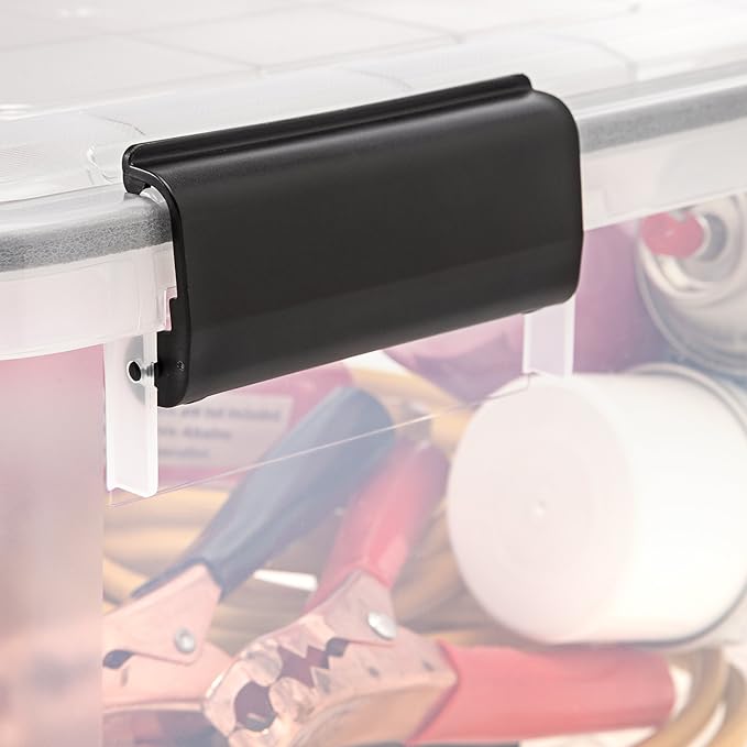 IRIS 19 Quart Weathertight Storage Box, Clear - 110380