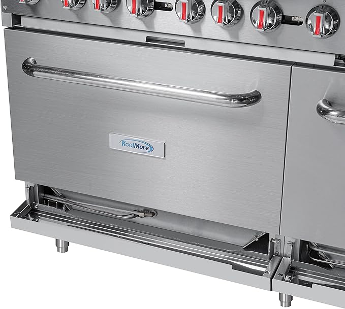 KoolMore 60 in. 6 Burner Commercial Natural Gas Range with 24 in. Griddle (KM-CRG60-NG)