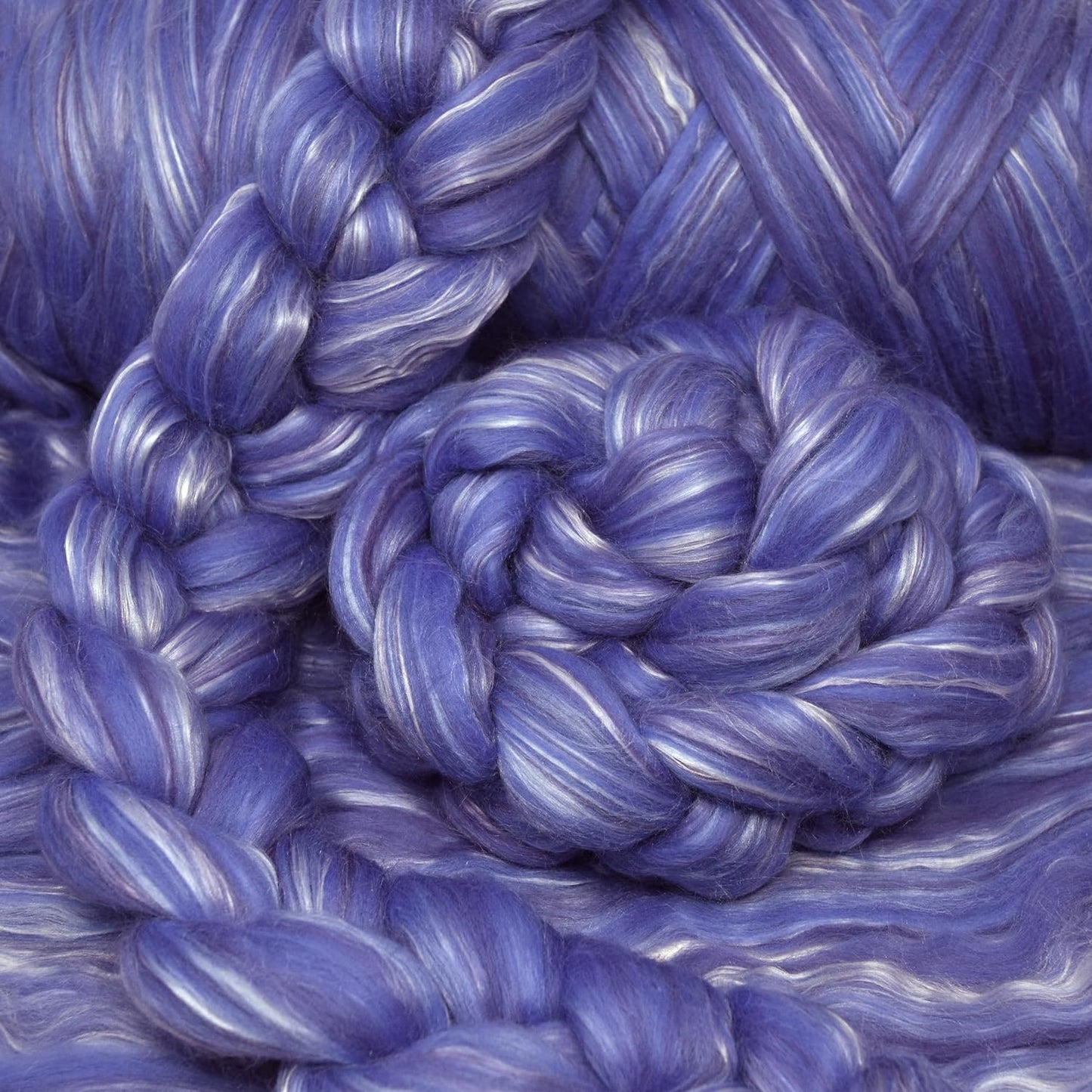 Merino Silk Luxe Tonal Designer Blend. Superfine Merino, Mulberry Silk, Tussah Silk. Top Roving for Spinning or Felting. Velvet Dream 4oz