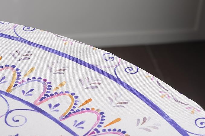 Maison d' Hermine Table Cloth Round Table 100% Cotton 69 Inches Tablecloth Reusable Decorative Everyday Use for Dining Room, Farmhouse, Home, Party, Festive & Wedding Spring Summer - Mandala