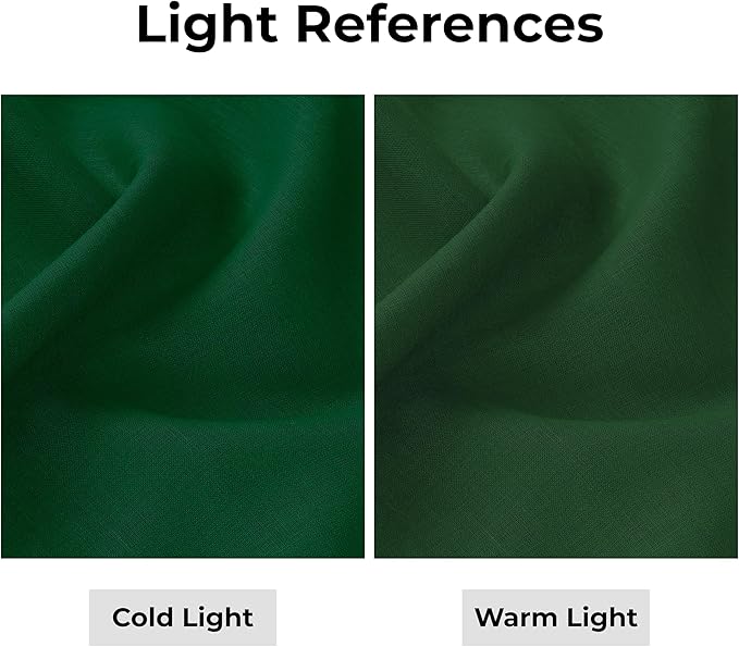D'Moksha Homes Linen Forest Green Table Runner 132 Inches Long - 100% Pure Linen Extra Long Table Runner 14 x 132 Inch for Winter, Holiday - Machine Washable