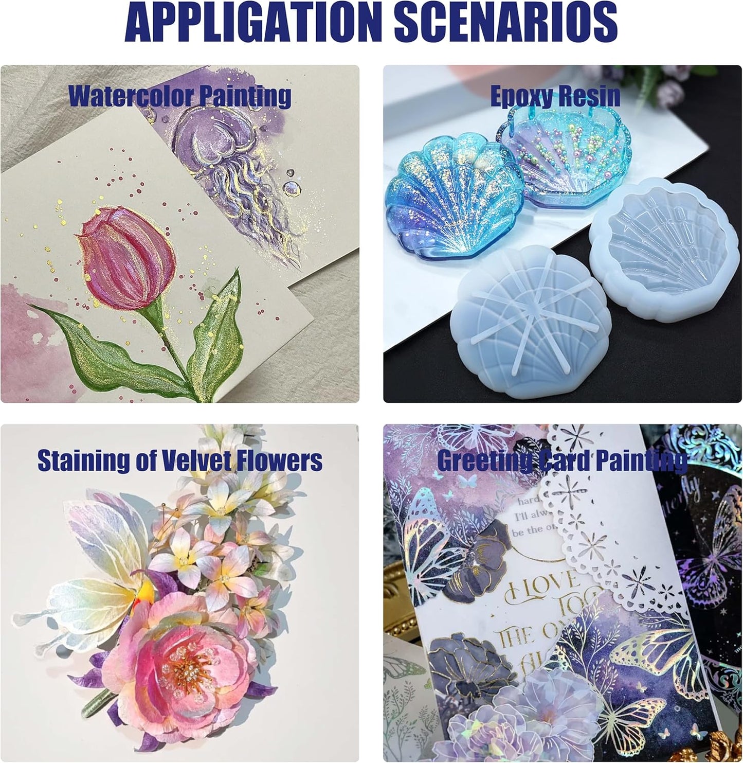 Shimmer Watercolor Paint Set, 12 Colors Glitter Metallic Watercolour Painting Sets, Solid Pearl Water Color Paints for Artists, Amateur Hobbyists and Painting (12 Colors)