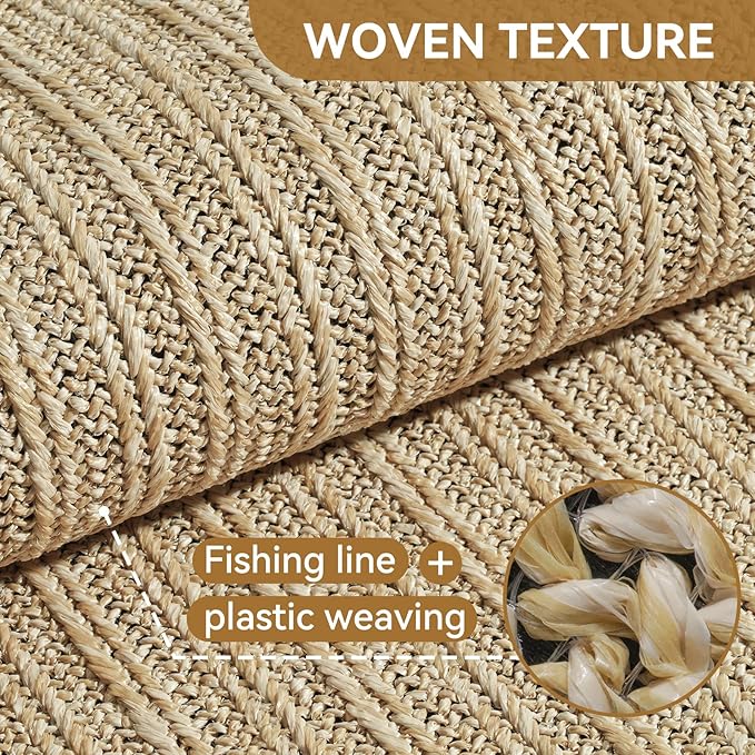 Front Door Mat 17"x30", Heavy Duty Waterproof Dirt Trapping Non-Slip Doormats, Low Profile Entrance Mats for Front Indoor/Outdoor, Brown
