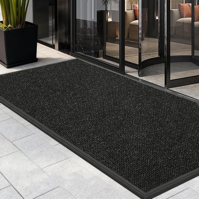 4' X 39' Commercial Outdoor Doormats Customized Sizes,Thick Heavy Duty Rubber Door Mat Indoor Outside, 0.35" Low Profile All-Weather Waterproof Matt for Garage Floor Patio Porch Entrance Entryway