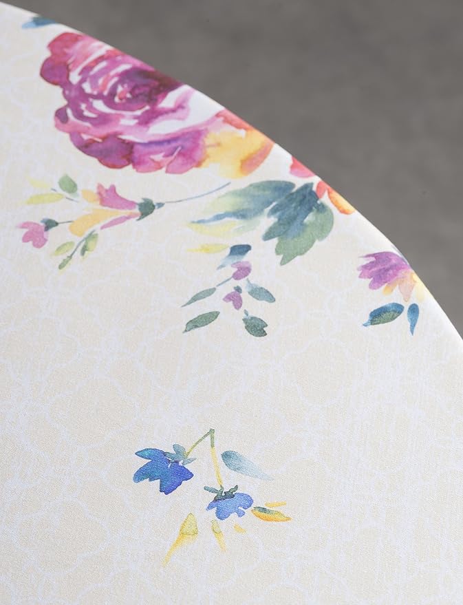 Maison d' Hermine Table Cloth Round Table 100% Cotton 69 Inches Tablecloth Reusable Decorative Everyday Use for Dining Room, Farmhouse, Home, Party, Festive & Wedding Spring Summer - Rose Garden
