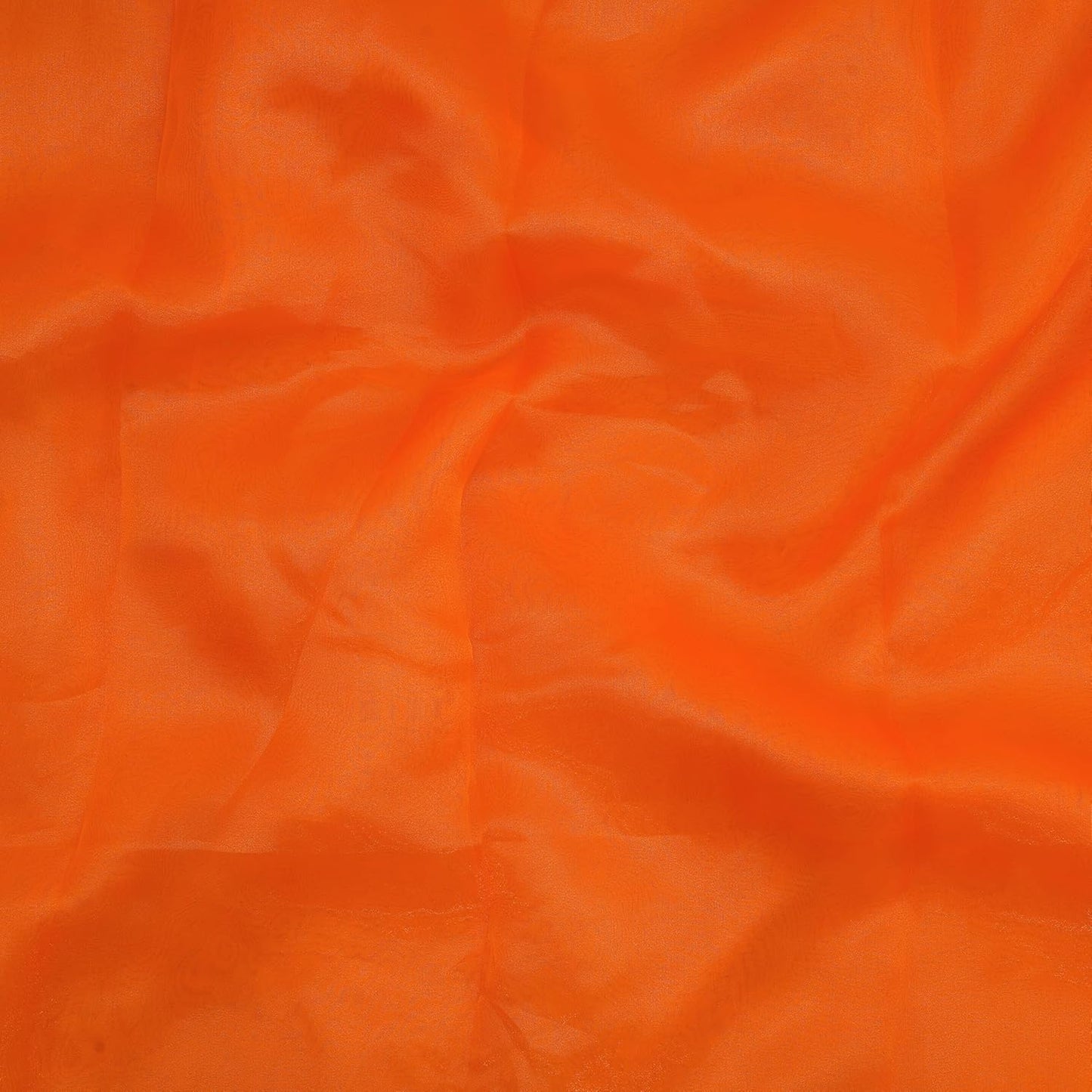 Organza Fabric 10 Yard Bridal Solid Sheer Bolt for Home Décor, Table Décor, Bridal, Fashion, Crafts, Decorations Silky Shiny Organza 44" - (10 Yard, Orange)