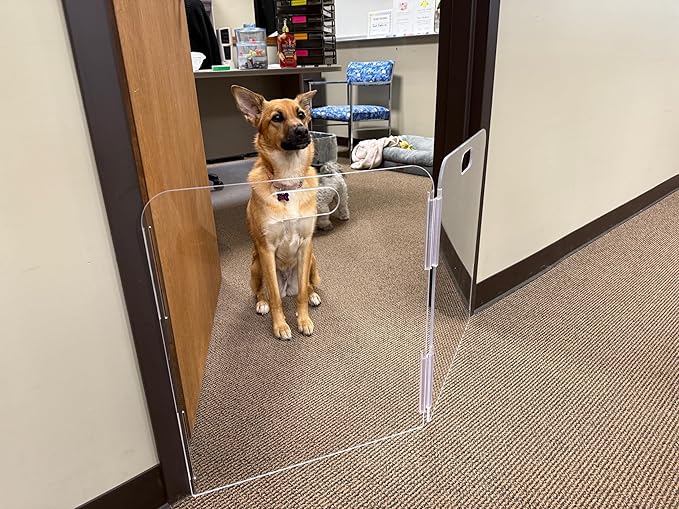 Pet Barrier (2-Panel) | Free-Standing Pet Gate | Foldable | Protect Your Indoor Living Spaces, Decorations, and Important Items from Pets | Made in The USA