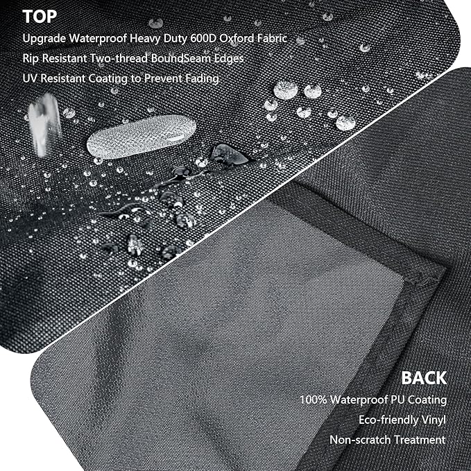 Outdoor 600D Heavy Duty Waterproof Pellet Grill Cover for Traeger Pro 22 575 Series,Texas,Z Grill 550B etc.,Full Length All Weather Protection Grill Cover Compatible with Traeger Pro 22 Cover,Black