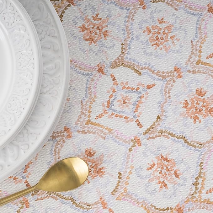 Maison d' Hermine Table Cloth Round Table 100% Cotton 63 Inches Fall Tablecloth Reusable Everyday Use for Thanksgiving Christmas Decorations Dining Farmhouse Party (Fair Isle)