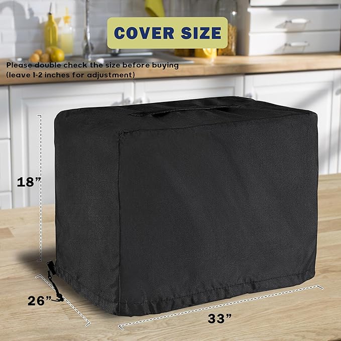Pizza Oven Cover for Blackstone Tabletop Pizza Oven with 15" Cordierite Stones, Heavy-Duty 600D Protective Cover for Blackstone 15in Pizza Maker 6964/6963/6962/6961/6960