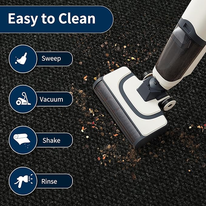 2' X 16' Commercial Outdoor Doormats Customized Sizes,Thick Heavy Duty Rubber Door Mat Indoor Outside, 0.35" Low Profile All-Weather Waterproof Matt for Garage Floor Patio Porch Entrance Entryway