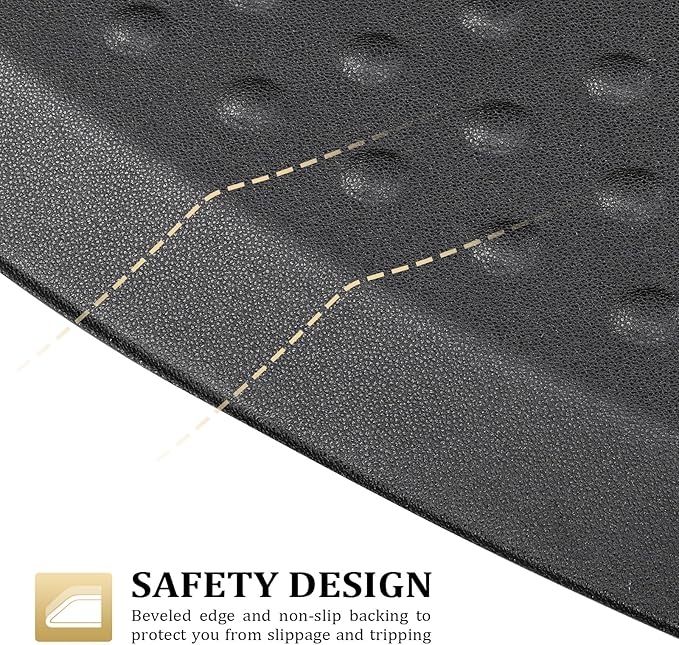 3.3' x 5' Salon Anti Fatigue Mat for Hair Stylist 1'' Thick, Comfort Barber Shop Beauty Floor Mats Under Styling Chair