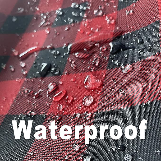 Red Gingham Christmas Plaid Tablecloth - Rectangular 58x102 Inch Water Resistant Table Cloth for Indoor/Outdoor Use - Holiday Table Cover for Kitchen, Picnics, and Parties