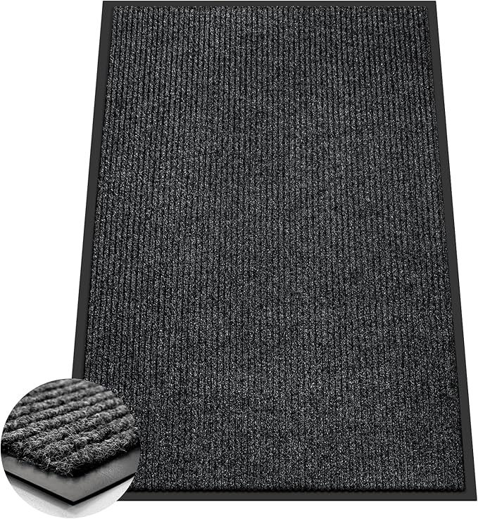 Azadx 4'x6' Front Door Mat Heavy Duty Indoor Outdoor Door Mat Non-Slip Backing Doormat for Entryway Stain and Fade Resistant Commercial Floor Mats Entry Mat Low Profile Welcome Door Mats