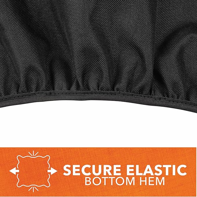 Modern Leisure 2974 Basics Walk-A-Bout Charcoal Grill Cover (21.5 L x 21.5 D x 14.5 H inches) Water-Resistant, Black