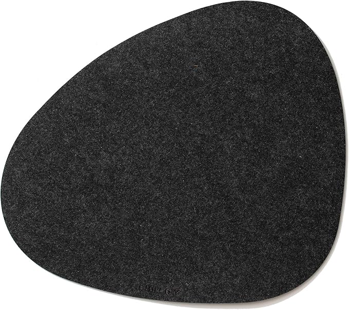 Chillify Table Coaster Set | Non-Slip, Heat-Resistant, Washable Placemats | Suitable for Garden | Gray Oval | 2x3 Inches (Set of 2)