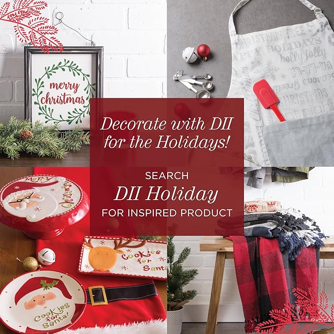 DII PVC Tabletop Collection Woven Indoor/Outdoor, Placemat Set, 13x17.25, Tango Red, 6 Piece