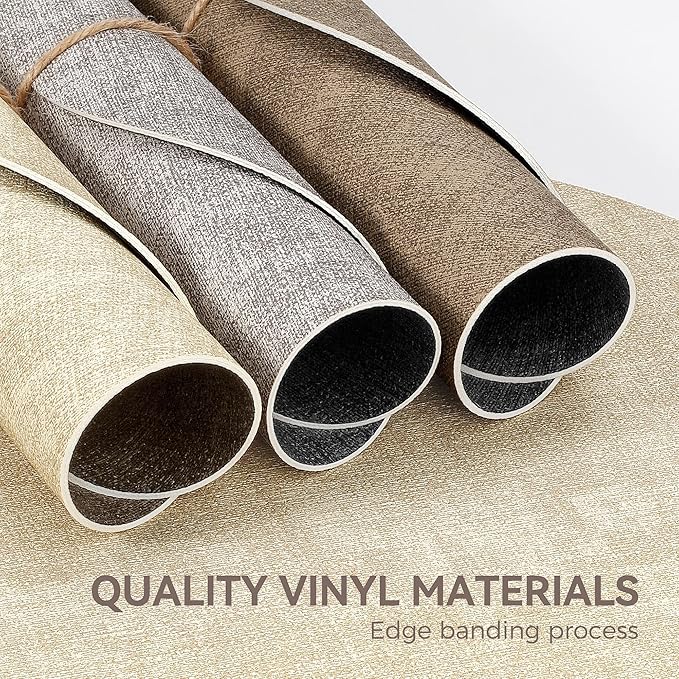 13" Round Placemats Set of 4, NCUE Dual-Sided Faux Leather Heat Resistant Table Mats, Waterproof Oilproof Washable Protective Table Placemats with Coaster, Wipeable Vinyl for Indoor & Outdoor Use