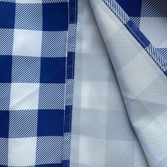 Classic Gingham Buffalo Tablecloth Fabric - Oblong 58x144 Inch Water Proof Checkered Table Cloth for Indoor Outdoor - Table Cover for Birthday, Picnics, BBQs, and Parties