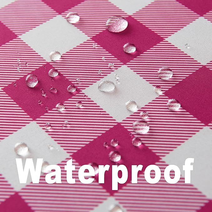 Waterproof Checkered Tablecloth Runner Fabric - Rectangle 12x108 Inch Classic Gingham Buffalo Plaid Table Cloth for Indoor/Outdoor Use - Table Cover for Kitchen, BBQs, and Parties