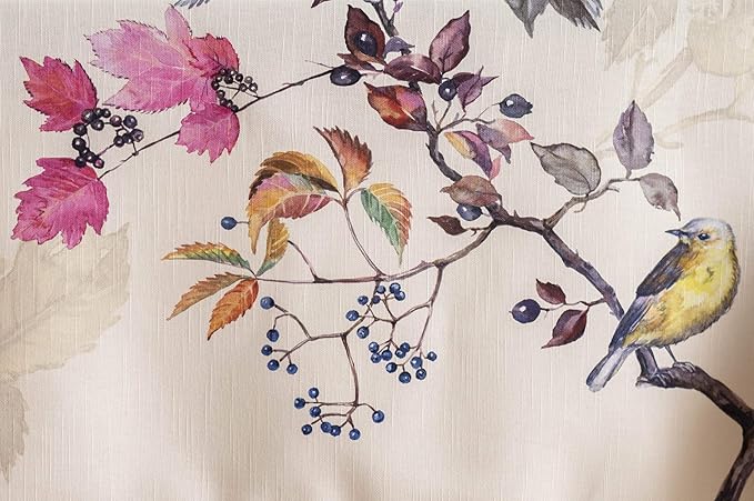 Maison d' Hermine Table Cloth Square Table 100% Cotton 60 x 60 Inches Fall Tablecloth Reusable Everyday Use for Thanksgiving Christmas Decorations Dining Farmhouse Party (Equinoxe - Beige)