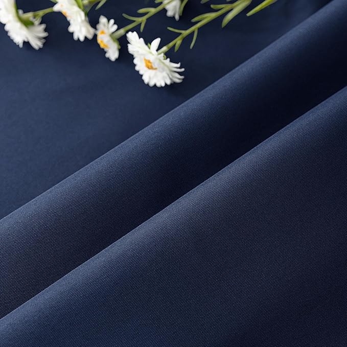 HolidayIdeas Gazebo Curtains Outdoor Waterproof 4 Panels 54x84 Inch-Windproof Weatherproof Privacy Navy Outside Curtains-Grommet Top and Tab Bottom Drape for Patio, Porch, Pergola, Cabana, Backyard