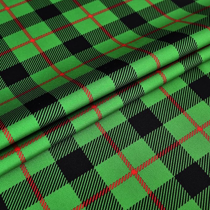 Classic Gingham Buffalo Tablecloth Fabric - Oblong 58x144 Inch Checkered Table Cloth for Indoor Outdoor - Irish Table Cover for Christmas Day, St. Patricks Day, Picnics, BBQs, and Parties
