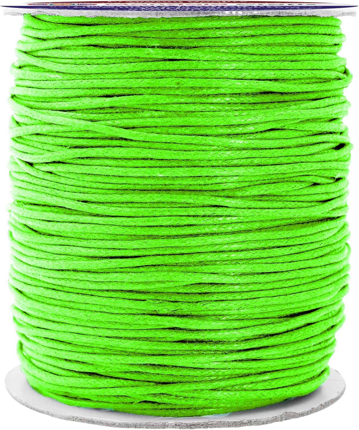 Mandala Crafts 1.5mm 109 Yards Lime Green Cotton Waxed Cord for Jewelry Making Bracelet Cord Waxed String - Beading String Thread Jewelry Cords for Necklaces String