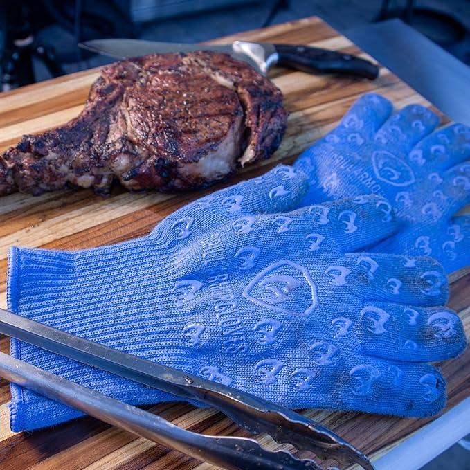 Grill Armor Oven Gloves – 932°F Heat, Fire & Cut Resistant Mitts for BBQ, Grill, Cooking, Grilling, Baking, Smoker & Fire Pit