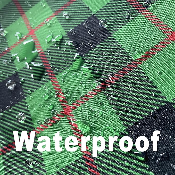 Gingham Plaid Tablecloth - Rectangular 58x102 Inch Water Resistant St Patricks Table Cloth for Indoor/Outdoor Use - Seasonal Irish Christmas Table Cover for Kitchen, Picnics, and Parties