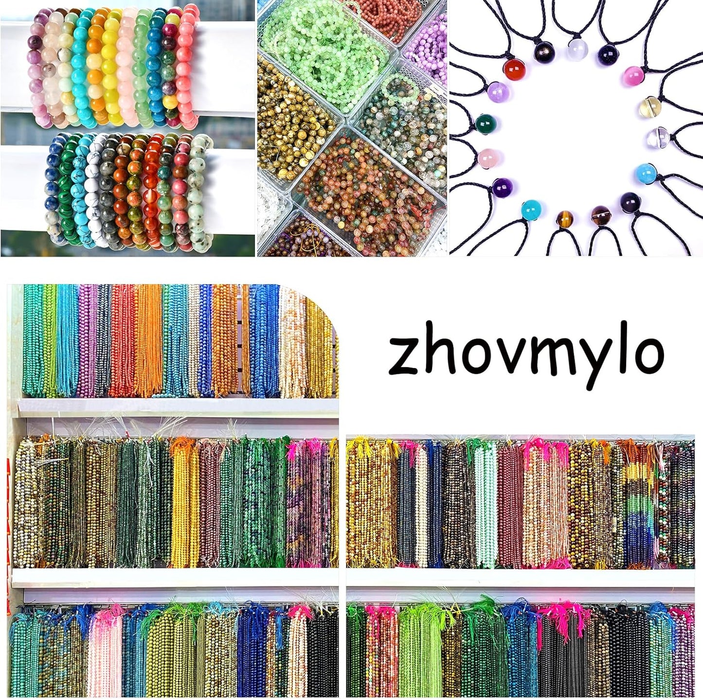 6MM Colorful Tourmaline Stone Beads Natural Gemstone Round Loose Beads for Jewelry Making Bracelet Necklace 120pcs 2 Strands 32"