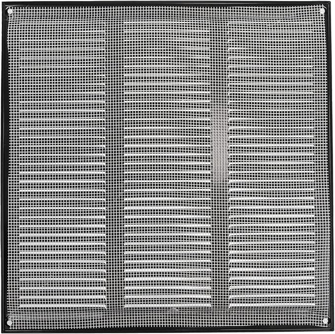 Repa Market 12x12 Inch Air Vent Cover/Black Galvanized Steel Louvered Grill Cover with Mesh Screen/Wall or Ceiling Vent/Durable Flush Mount HVAC Register for Indoor and Outdoor Ventilation