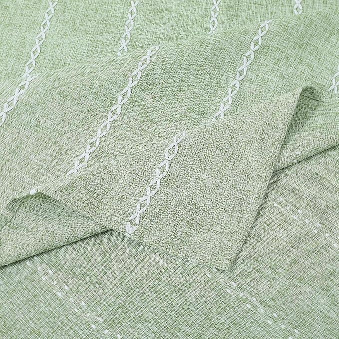 Chassic 54 x 72 inches Farmhouse Style Linen tablecloths, Wrinkle Resistant Washable Dining Room Table Cloths for Small Rectangle Tables - Sage Green