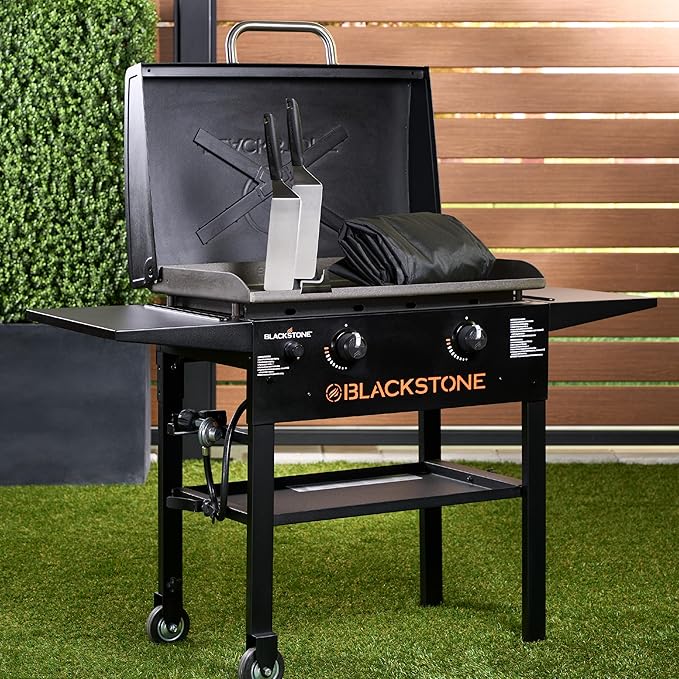 Blackstone 2450AZ 28" Omnivore Griddle Bundle with Soft Cover and Two Spatulas