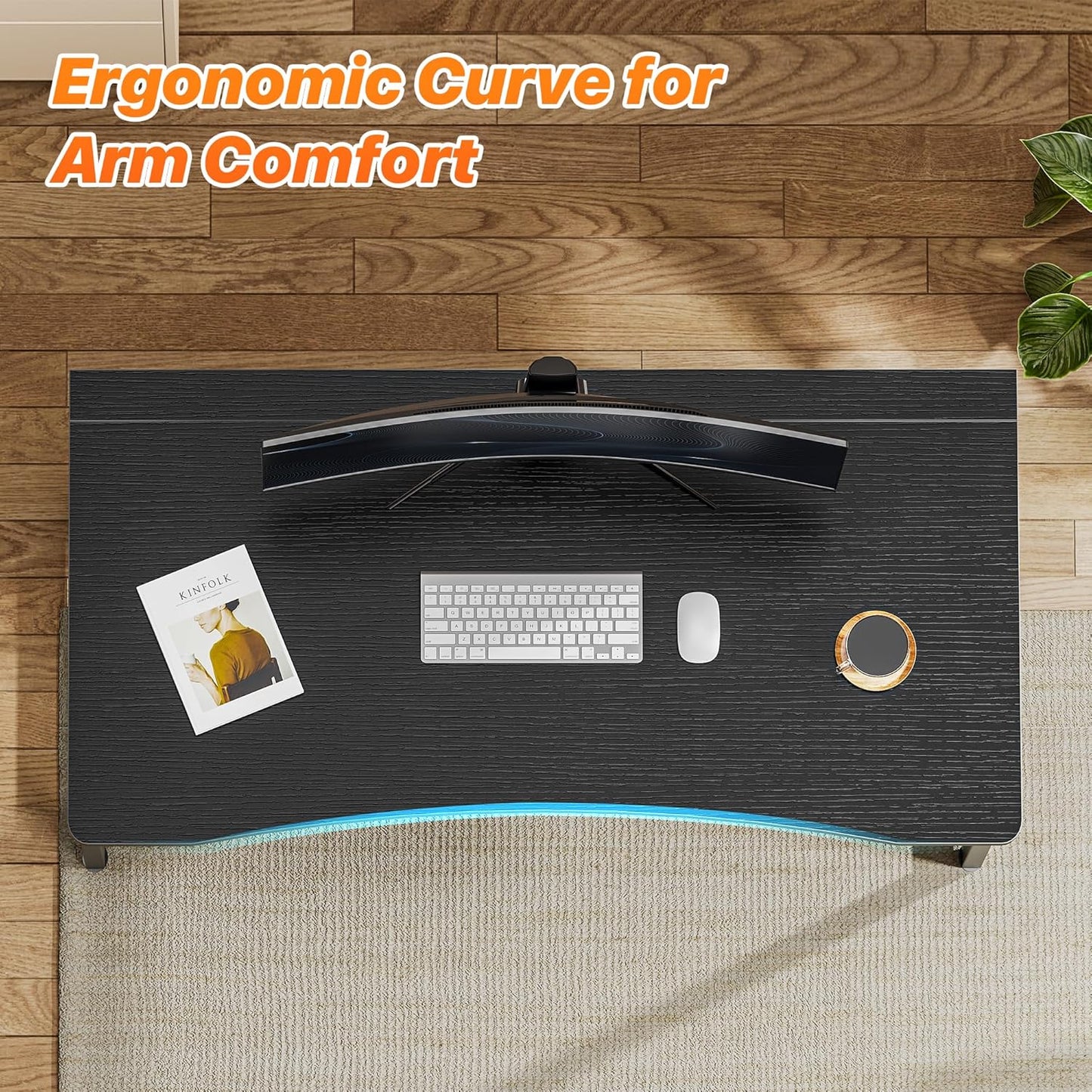 Huuger Folding Desk for Small Spaces, 39.3 Inch Foldable Computer Table, for Home Office, Study, Bedroom, Dorm, Space Saving, Small Writing Work Office Computer Desk, Easy to Fold, Black