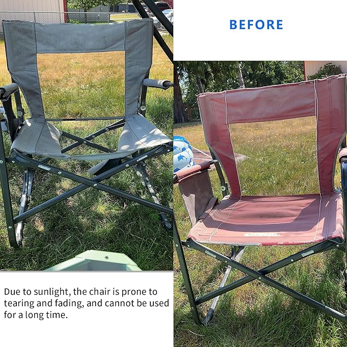 Rocking Chair Covers for GCI Outdoor 37072 Chair, Freestyle Rocker, Waterproof Heavy Duty Camping Chair Covers (26 W x 27 D x 34 H Inches) Black