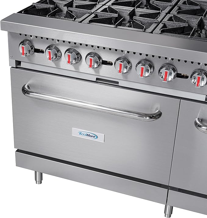 KoolMore 60 in. 6 Burner Commercial Natural Gas Range with 24 in. Griddle (KM-CRG60-NG)