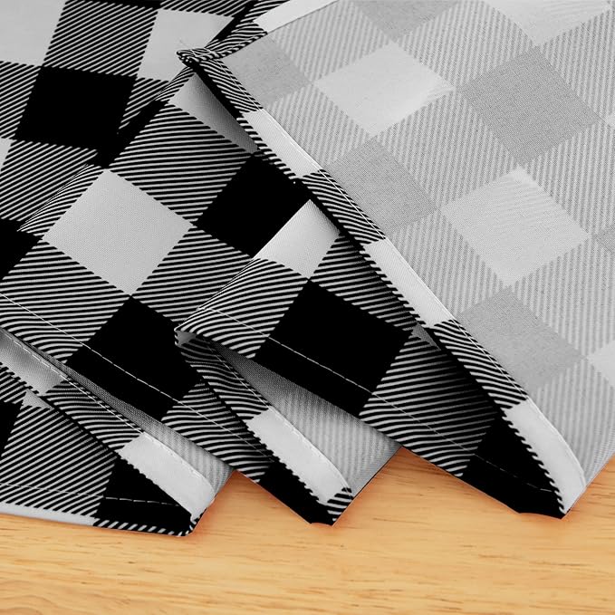 Classic Gingham Buffalo Tablecloth Fabric - Oblong 90x156 Inch Water Proof Checkered Table Cloth for Indoor Outdoor - Table Cover for Birthday, Picnics, BBQs, and Parties