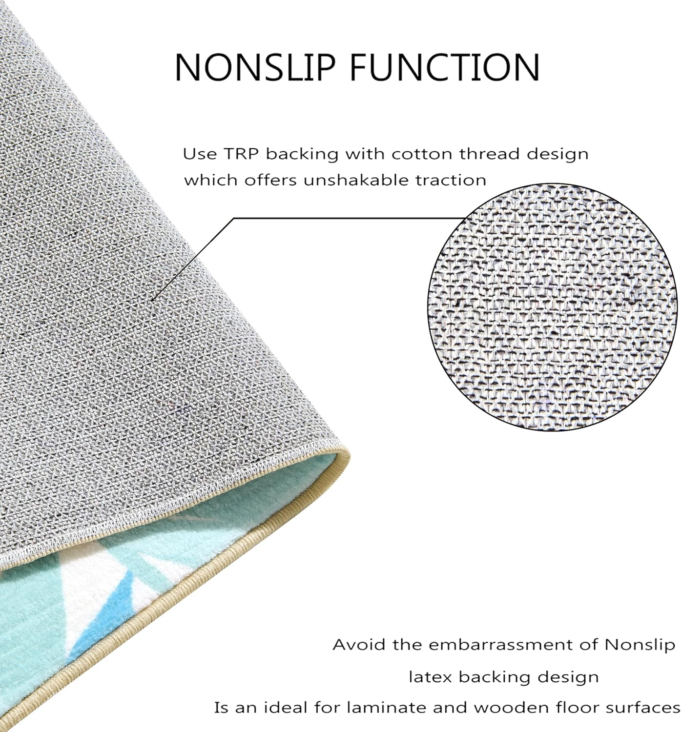 RoomTalks Tropical Leaves Washable Rug, Colorful Pink Blue Boho Cute Floral Aesthetic 5x7 Area Rugs for Bedroom Dorm Living Room Kitchen, Modern Abstract Art Palm Leaf Thin Indoor Entryway Carpet