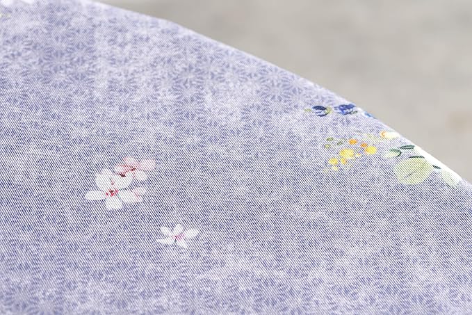 Maison d' Hermine Table Cloth Round Table 100% Cotton 69 Inches Tablecloth Reusable for Dining Room, Farmhouse, Home, Party, Festive & Wedding Spring Summer - Sweet Rose Lavender - Country Garden