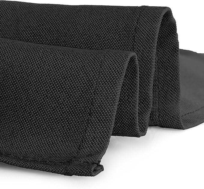 Gee Di Moda Rectangle Tablecloth - 90 x 132 Inch Black Table Cloth for 6 Foot Tables with Floor-Length Drop - Heavy Duty Washable Fabric for Holiday Party, Dinner, Weddings & Baby Shower