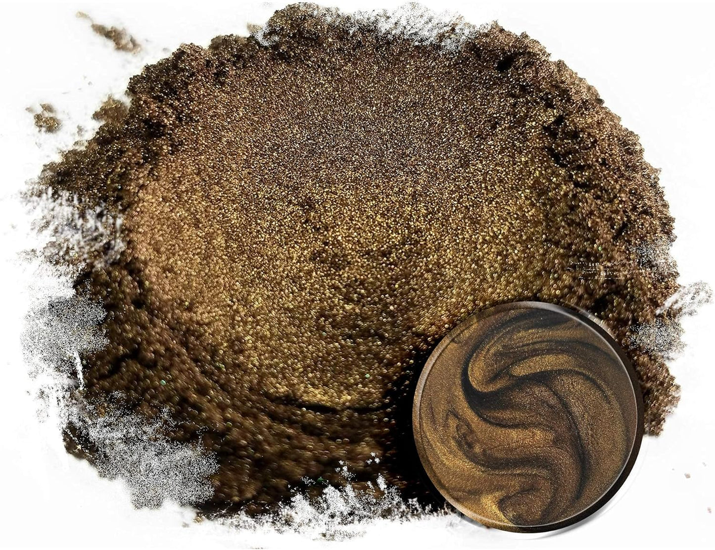 Eye Candy Pigments Premium Brown Mica Powder - Bushido Brown (50gr) - for Epoxy, Resin, Soap, Paint, Woodworking, Acrylic Pouring, Bath Bombs, Fishing Lures - DIY Arts and Crafts Additive