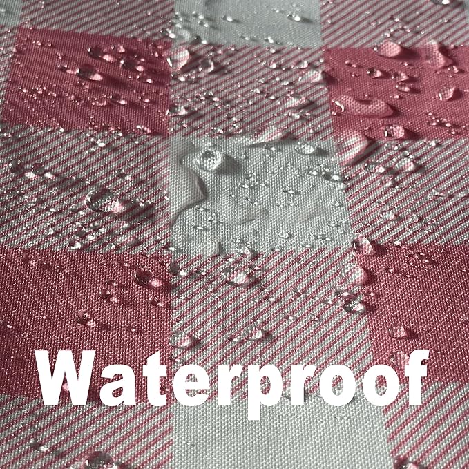 Classic Gingham Plaid Tablecloth Fabric - Rectangular 58x102 Inch Water Resistant Checked Table Cloth for Indoor/Outdoor Use - Table Cover for Kitchen, Picnics, Gardens, and Parties