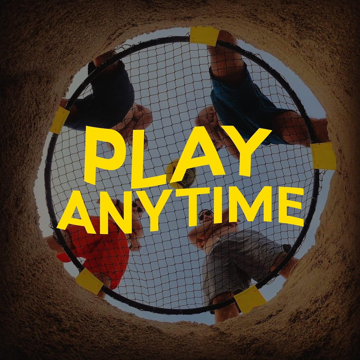 Spikeball The Original Kit 1-Ball Game Set - Outdoor, Yard & Camping Games - Includes Ball, Net, Drawstring Bag & Rulebook Set