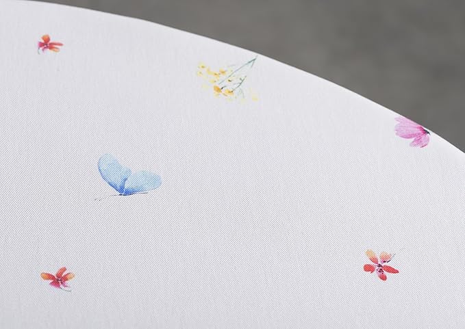 Maison d' Hermine Table Cloth Round Table 100% Cotton 63 Inches Tablecloth Reusable Decorative for Dining Room, Farmhouse, Home, Party, Festive & Wedding Spring Summer - Flower in The Field